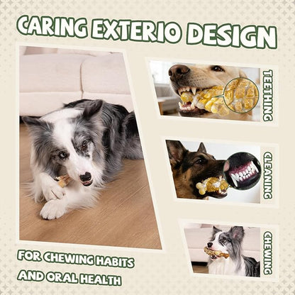 Indestructible Dog Toys for Aggressive Chewers 3 Pack, Tough Dog Chew Toys for Aggressive Chewers Medium and Large Breeds, Durable Dog Toy to Keep Them Busy, Chicken Flavored