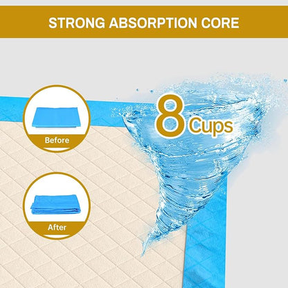 Gardner Pet Ultra Absorbent Thicker Dog Pee Pads Extra Large XL 27.6"x33.5" Leak-Proof Odor-Control Blue Puppy Training Pads Full Edge-Wrapping Pad for Dogs, Puppies, Doggie, Cats, Rabbits - 18 Ct