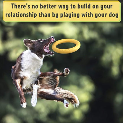 PetSpy Dog Ring Toy – Flying Ring for Outdoor Play, Floating Training & Fetch Toy for Throwing, Catching & Chewers – Durable EVA Flying Disc for Small, Medium & Large Dogs