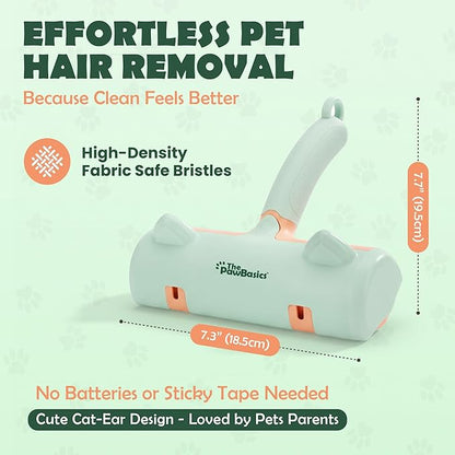 Pet Hair Remover Roller - Reusable Lint Roller for Dog and Cat Hair, Easy to Clean Electrostatic Pet Hair Removal Tool with Ergonomic Grip for Bedding, Couch, Carpet and Car Interiors