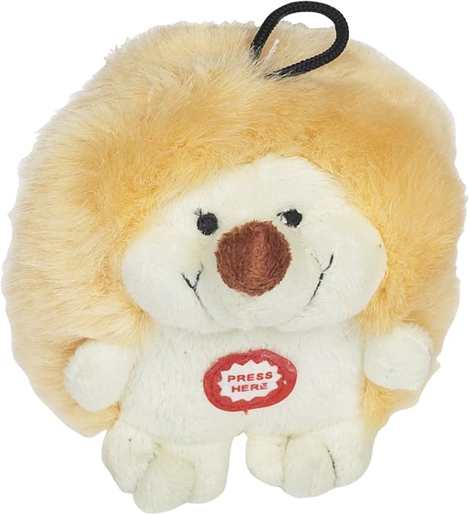 Pet Qwerks Plush Interactive Dog Toys - Chattering Hedgehog - 4.5 in, All Breed Sizes