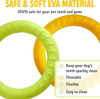 PetSpy Dog Ring Toy – Flying Ring for Outdoor Play, Floating Training & Fetch Toy for Throwing, Catching & Chewers – Durable EVA Flying Disc for Small, Medium & Large Dogs