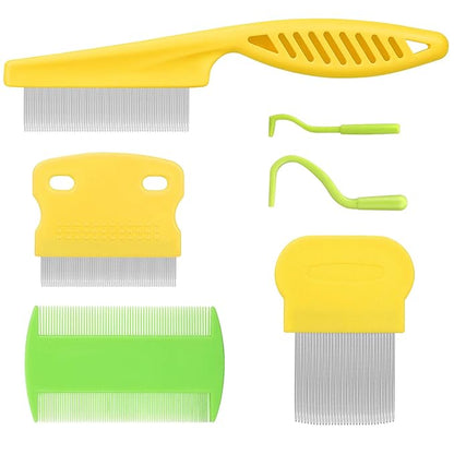 Cat Comb Dog Comb Fine Tooth Pet Grooming Set For Grooming And Removing Dandruff Flakes Remove Float Hair Tear Marks (yellow)