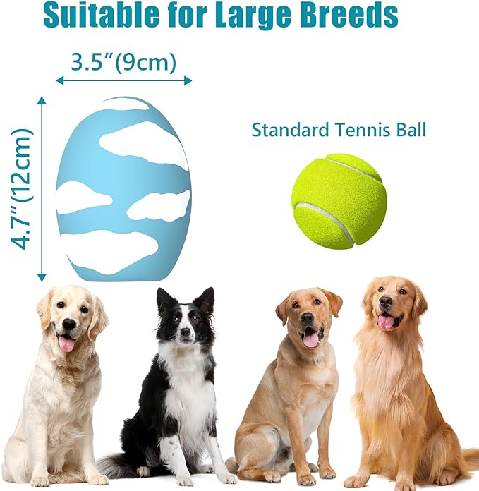 Dog Toys, Squeaky Latex Rubber Bouncy Balls, Squeaky Egg Dog Toys Balls, 3 Pack Interactive Squeak Dog Toy Set for Medium Large Breeds Dogs (3 Pack-B, Large)