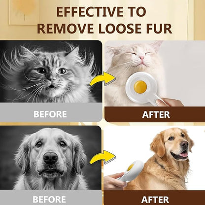 Cat Dog Brush For Shedding,Skin Friendly Self Cleaning Shedding Grooming Brush,Deshedding and Hair Removal for Long and Short Haired Pets,Massage Removes Loose Fur
