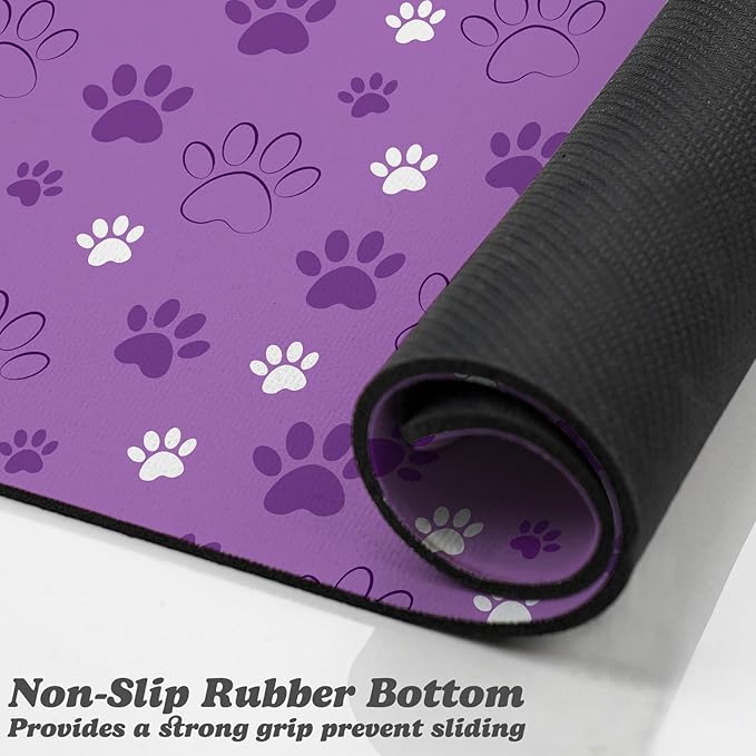 Dog Food Mat, Absorbent Water Bowl Mats Cat Pet Feeding Placemats 12 * 20 inch