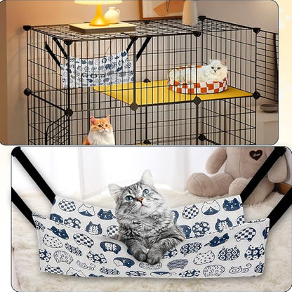 Pet Accessories Hanging Cat Bed Swing Hammock for Cage - Indoor Kitten Desk Accessories - Ferret Bed