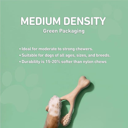 BetterBone - Medium Density - Ideal for Moderate to Strong Chewers - All-Natural, Nylon-Free Dog Chew Toys - Non-Toxic, Promotes Dental Health, Splinter-Resistant, Sustainably Made