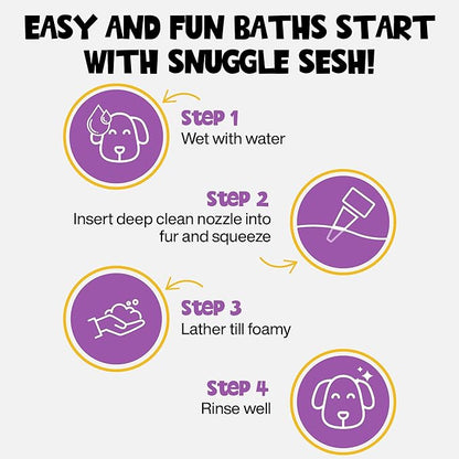 Probiotic Dog Shampoo & Conditioner for Smelly Dogs, Snuggle Sesh Lavender Dog Shampoo for Itchy Skin Relief, Hypoallergenic Pet Shampoo for Conditioner, Moisturizing & Itching.
