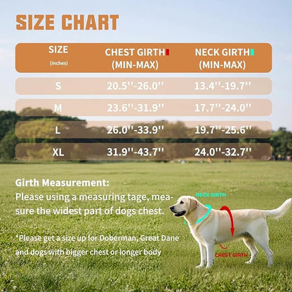 AUROTH Dog Harness and Leash Set, Soft Padded Service Dog Vest with 5.25FT Dog Leash, No Choke, Easy On Pet Vest, Adjustable Reflective No Pull Dog Harness for Large Dogs, Easy Walking and Training