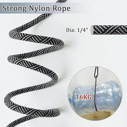 WYuZe 5ft Puppy Leash for Small Dogs, 1/4" Thin Rope Dog Leash with Easy to Use Hook, Strong Lightweight Pet Lead for Chihuahua/Yorkie/Toy Breed, 10 Colors, Black Gray
