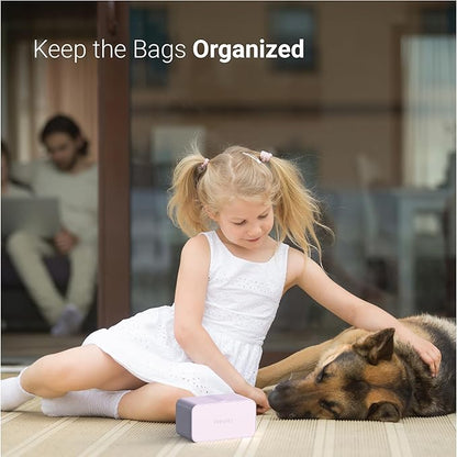 SVD.PET Dog Poop Bag Dispenser, Wall Mount Waste Bag Dispenser, Holds 8 Rolls of Waste Bags, Indoor/Outdoor Wall mount or Place on the Table (Pink, Dispenser only)
