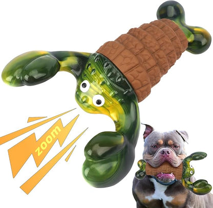 Squeaky Dog Toys for Aggressive Chewers for Large Dogs, Interactive Dog Chew Toy to Keep Them Busy, Indestructible Squeaky Dog Toys, Tough Toy for Medium/Large Dogs (Green)