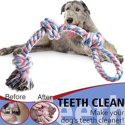 Indestructible Dog Toys - Tough Puppy Chew Toys for Aggressive Chewers, Dental Cleaning Tug of War Toy, Great for Small to Large Breeds