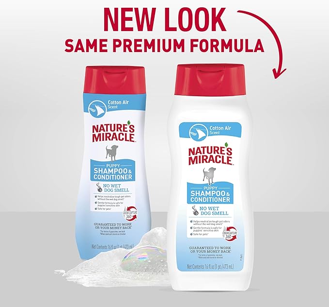 Nature's Miracle Nature’s Miracle Puppy Shampoo & Conditioner, 16 Oz, Cotton Breeze Scent