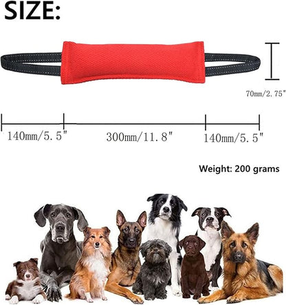 Clysrou Dog Tug Toy Tough Jute Bite Pillow Lasting Training Equipment Puppy to Large Dogs Interactive