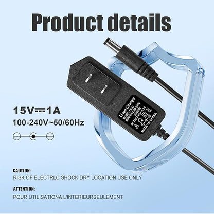 15V 1A DC Power Supply Adapter Charger Cable Compatible with Litter Robot 3,Litter Robot Power Supply Self-Cleaning Cat Litter Boxes and More