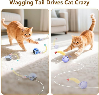 ORSDA 3 PCS Replacement Refills, Feather Tail, Elastic Net Tail, Plush Shrimps for Automatic Kitten Toys, only Suitable T93&T96 Cat Ball Toy