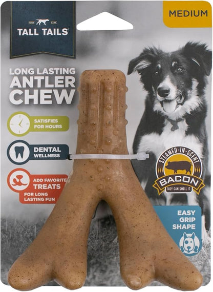 Tall Tails Bacon Scented Antler Chew Toy for Dogs, Medium