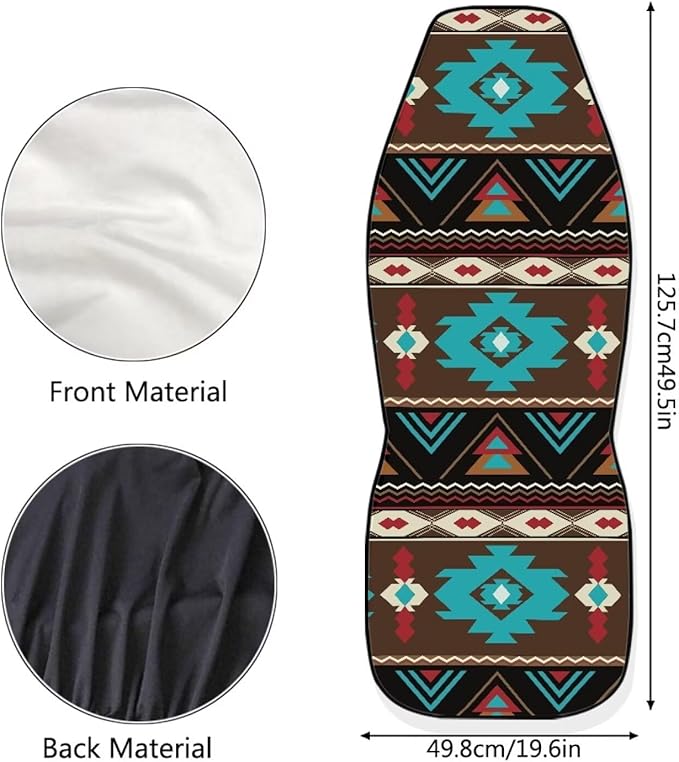 Ethnic Aztec Tribal Car Seat Covers for Front Seats SUV Truck Van Sedans Bucket Seat Covers for Women Men, Washable and Breathable Car Accessories Seat Protector