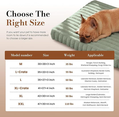 Dog Beds for Extra Large Sized Dog, Orthopedic Pet Bed with Waterproof Lining, Soft Short Plush Surface & Egg Crate Foam, Machine Washable Pet Mat with Removable Cover & Anti Slip Bottom