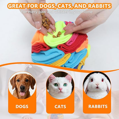 Snuffle Ball - Snuffle Ball for Small Dogs, Interactive Dog Toys to Keep Them Busy, Puppy Dog Puzzle Toy with Storage Bag Machine Washable