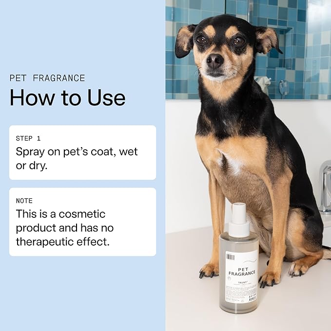 DedCool Pet Fragrance | 01 Taunt | Clean Luxury Pet Perfume for Dogs & Cats | Long-Lasting Deodorizing Spray | Non-Toxic, Vegan | 8.5 fl oz
