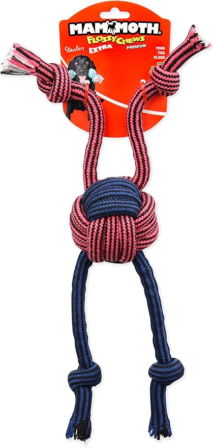 Mammoth Pet Products 43725187: Extra Flossy Chew Monkey Fist Dog Toy, 18In