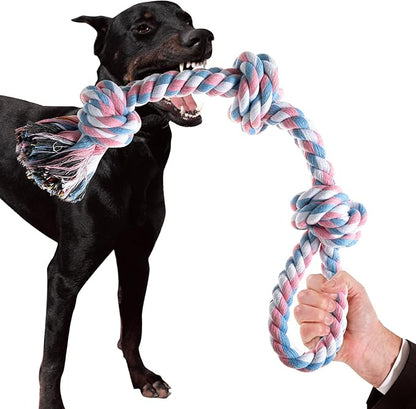 Indestructible Dog Toys - Tough Puppy Chew Toys for Aggressive Chewers, Dental Cleaning Tug of War Toy, Great for Small to Large Breeds