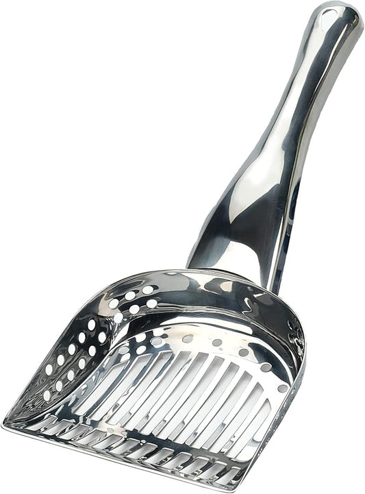RSVP International Endurance Collection Stainless Steel Kitty Litter Scoop, 4.75x2.5x11.25"