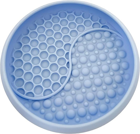 YAMI Dog Lick Bowl, Lick Mat for Dogs, Wet Food Cat Slow Feeder, Freeze Bowl, Enrichment & Puzzle Toy for Anxiety Relief, Food-Grade Silicone, Suction Cups, Dishwasher Fit, for All Breed (Light Blue)