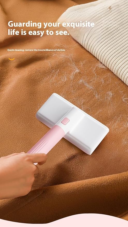 6.5" Wide Pet Hair Remover Brush - Effortlessly Lift Embedded Fur from Sofa, Car, Carpet! Reusable & Washable Cat/Dog Hair Cleaner, Detachable for Deep Clean, Eco-Friendly - Gentle on Fabric (Pink)