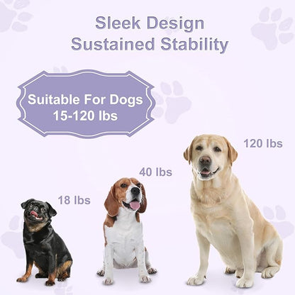 Hands Free Dog Leash, Adjustable Waist Leash with Car Seatbelt & Reflective Strips, for Jogging Hiking, Includes Poop Bag Pack, Black Purple