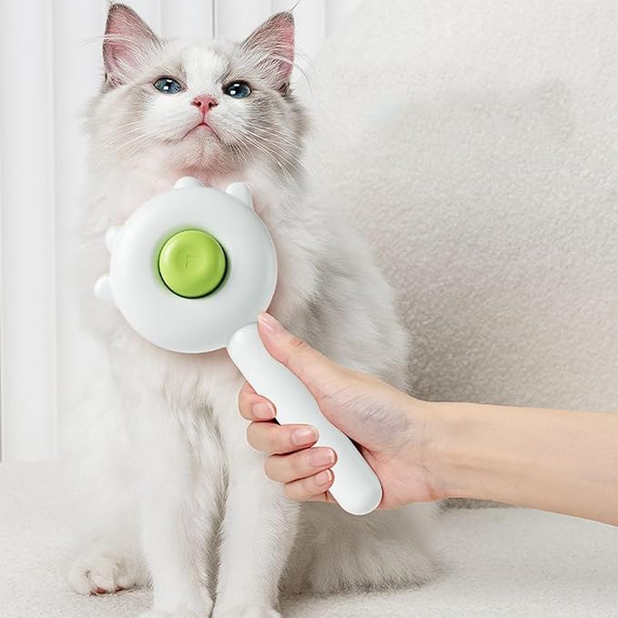 Magic Pet Comb, Pet Hair Cleaner Brush, Pet Grooming Cat and Dog Brush, Self Cleaning Cat Brush, Cat Grooming Brush, Cat Shedding Brush, Cat Brush for Long Hair Cats (Purple)