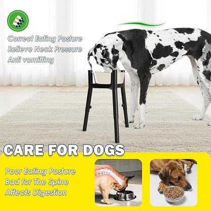 SHAINFUN Raised Dog Bowl Stand for Medium & Large & Extra Large Dogs, Adjustable Wide 7-10.7" Heights 9.8-13.4" (Bowl Not Included)
