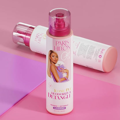 Paris Hilton Dog Perfume, Deodorizer & Detangler | Odor Neutralizing with Gentle Calming Lavender Scent - Sulfate-Free, Vegan, Hypoallergenic for All Pet Breeds 10oz/295ml