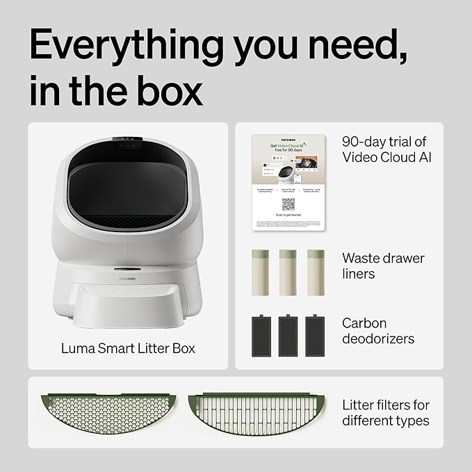 PETLIBRO Automatic Litter Box with AI-Camera Waste Analysis & 90-Day AI Trial, Open-Top Self Cleaning Litter Box for Large Cats with Multi-Cats Recognition, Weight & Usage Tracking, Auto Odor-Control