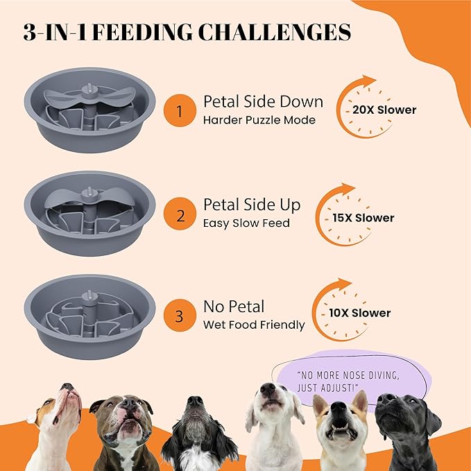 AVERYDAY Slow Feeder Bowl Replacement Insert – Interchangeable Puzzle Attachment for AVERYDAY Dog Bowls, BPA-Free & Easy to Clean, Slows Down Fast Eaters