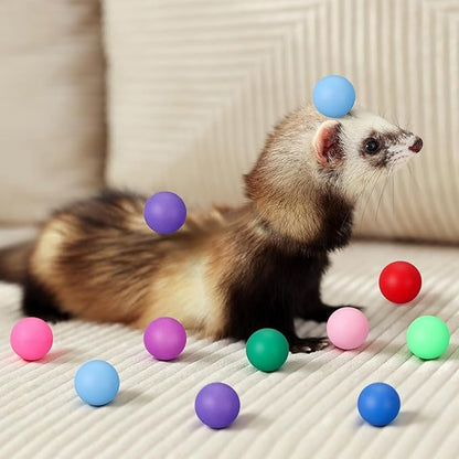 50 Pcs 40 mm Table Tennis Ball for Cats Multi Color Table Tennis Bulk Balls Enrichment Toys for Ferret Cat Lovers Gift Ball Pool Pet Toy