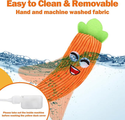 Mity rain Interactive Dog Toys - Easter Carrot Toys for Small Medium Large Dogs, Moving Pet Toy to Keep Them Busy for Boredom, Floppy Smart Motion Activate Enrichment, Rechargeable