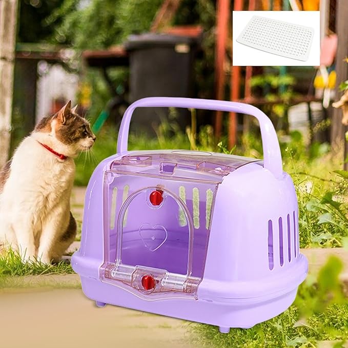 Dog Crate Pet Travel Carrier Pet Supplies Ventilation Sturdy Dog Cat Carrier Portable for Dog Cat Kitten Walking Airline, Purple