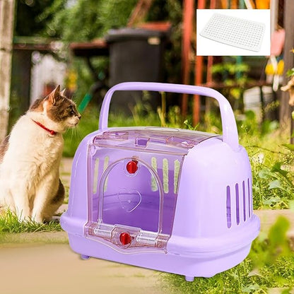 Dog Crate Pet Travel Carrier Pet Supplies Ventilation Sturdy Dog Cat Carrier Portable for Dog Cat Kitten Walking Airline, Purple