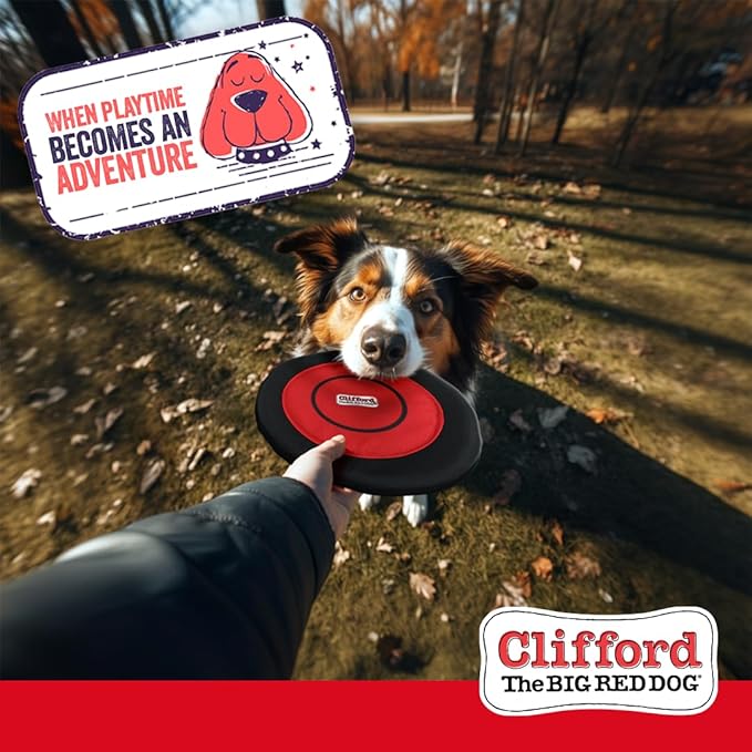 Clifford® Flying Disc Frisbee Dog Toy for Aggressive Chewers | 9.25" Durable Dog Frisbee | Quality, Strong Nylon Frisbee for Dogs for Fetch, Toss and Tug