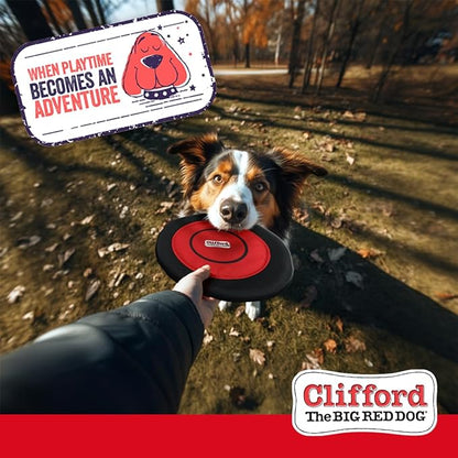 Clifford® Flying Disc Frisbee Dog Toy for Aggressive Chewers | 9.25" Durable Dog Frisbee | Quality, Strong Nylon Frisbee for Dogs for Fetch, Toss and Tug