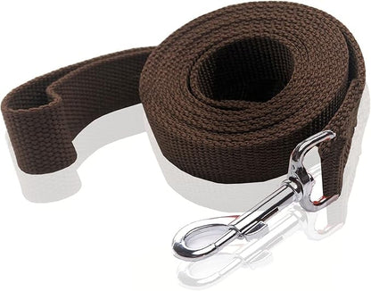 Nylon Dog Leash 8 Feet Long, Walking Training Dog Leashes for Medium Large Dogs(1" X 8 ft, Brown)