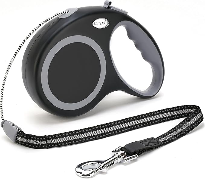 Retractable Dog Leash, 30 FT Dog Walking Leash for Small Medium Large Dogs up to 110 lbs, Heavy Duty No Tangle, Black