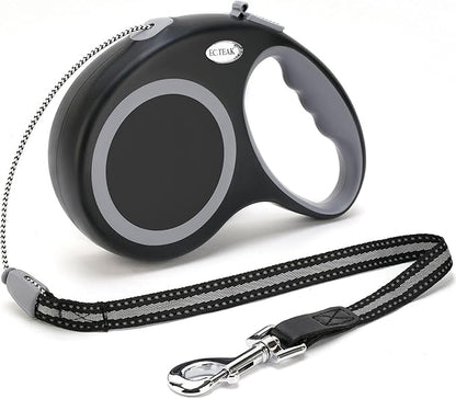 Retractable Dog Leash, 30 FT Dog Walking Leash for Small Medium Large Dogs up to 110 lbs, Heavy Duty No Tangle, Black