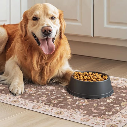 Dog Food Mat for Floors Waterproof Quick Dry Pet Placemat Cat Feeding Bowls Mats for Food and Water, Eco-Friendly Dog Accessories Diatomite Pets Supplies 12" X 20"