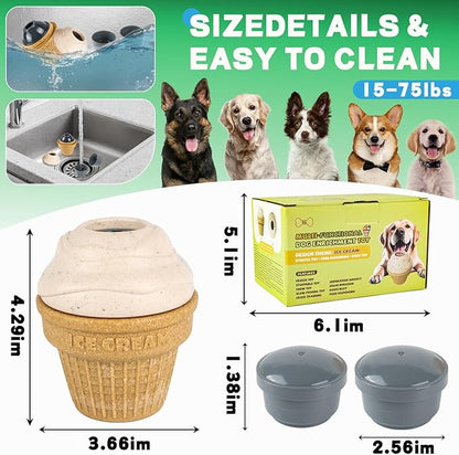 Interactive Dog Toys for Aggressive Chewers, Frozen Indestructible Chew Toy with Treat Dispenser & Chew Rings, Long-Lasting Mental Enrichment & Dental Chewing Toy for Medium Small Dogs