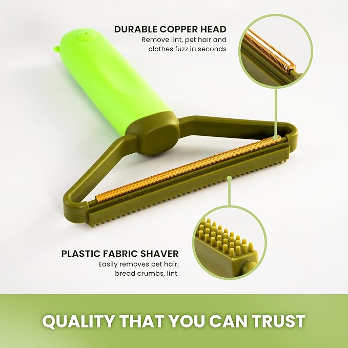 Cattasaurus Cleaner Pro Pet Hair Remover - Special Cat & Dog Hair Remover Multi Fabric Edge and Carpet Scraper, Cat Hair Remover for Couch, Pet Bed, Pet Towers, Furniture, Car Mat & Rugs